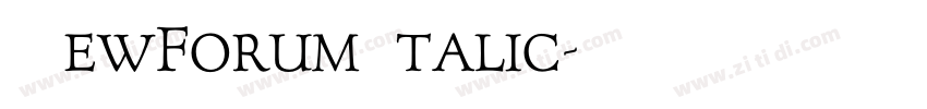 NewForum Italic字体转换